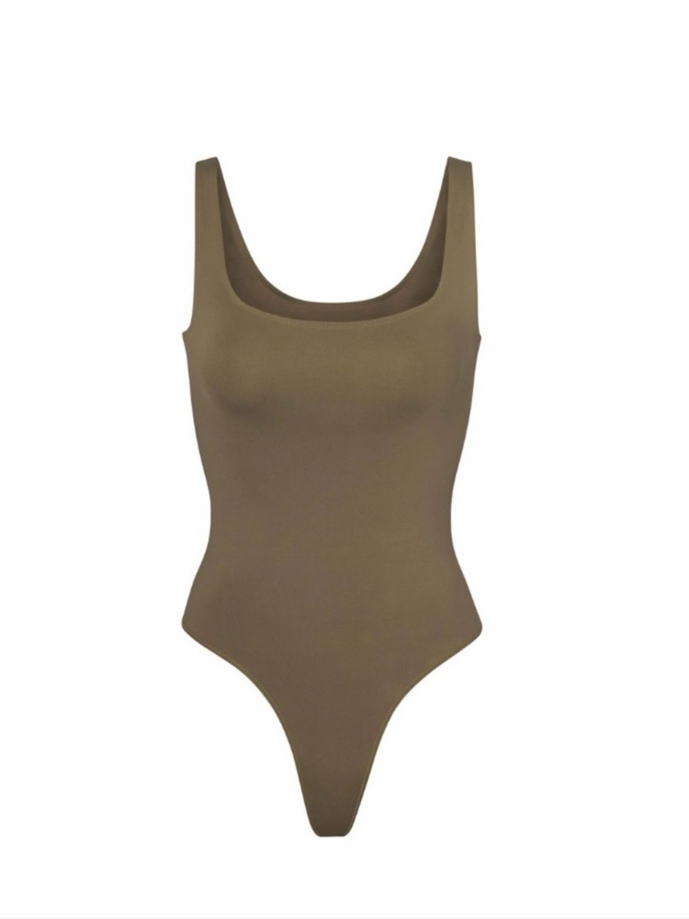 Skims Soft Smoothing Thong Bodysuit in Army Green Size XS